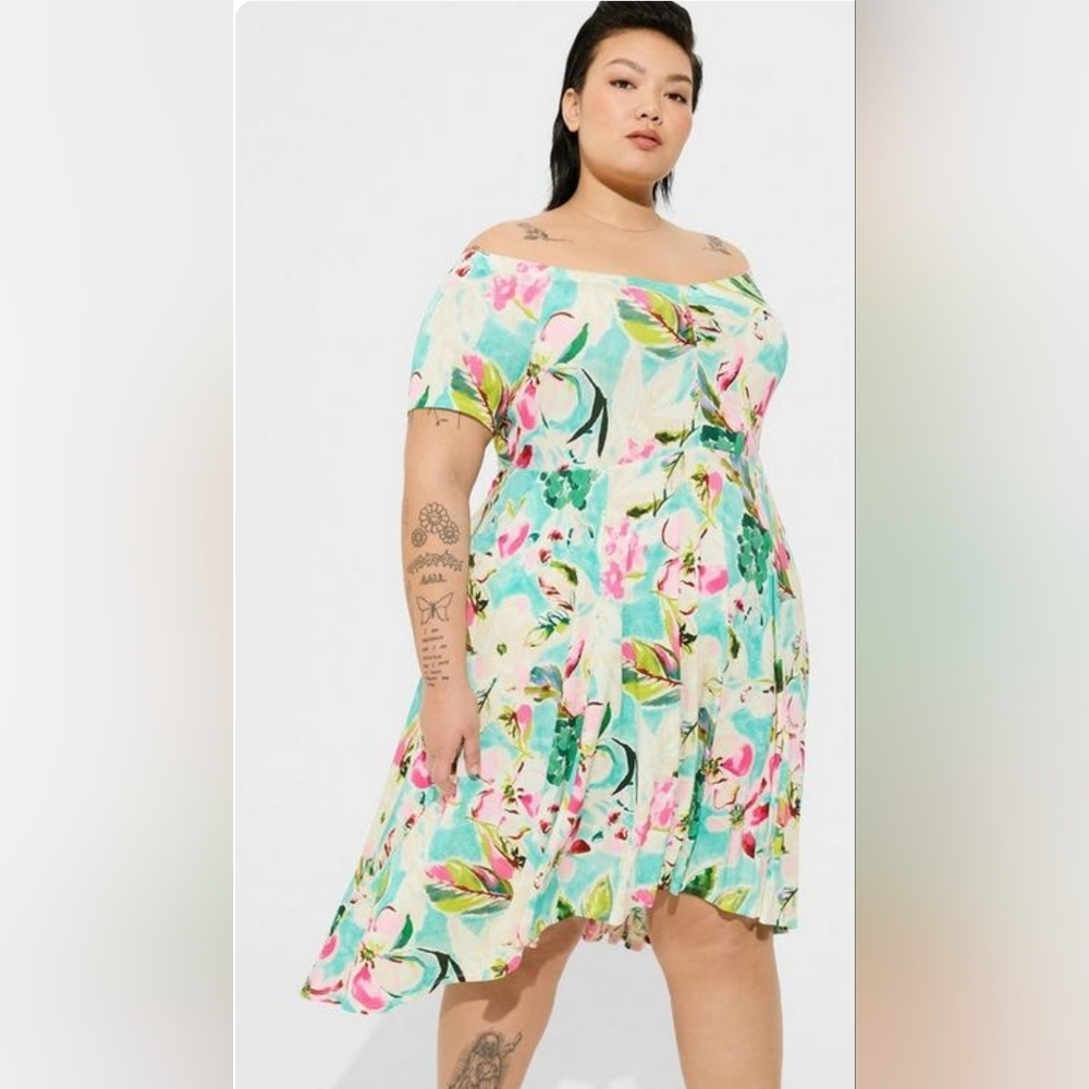 Torrid Mini Skater Dress - Picture 2 of 4